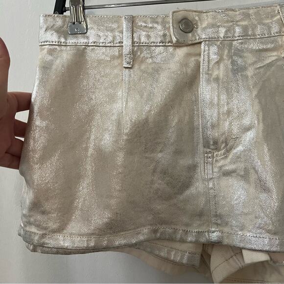 Free People We The Free Gallivanting Metallic Peekaboo Skort Size 29 - Picture 7 of 15